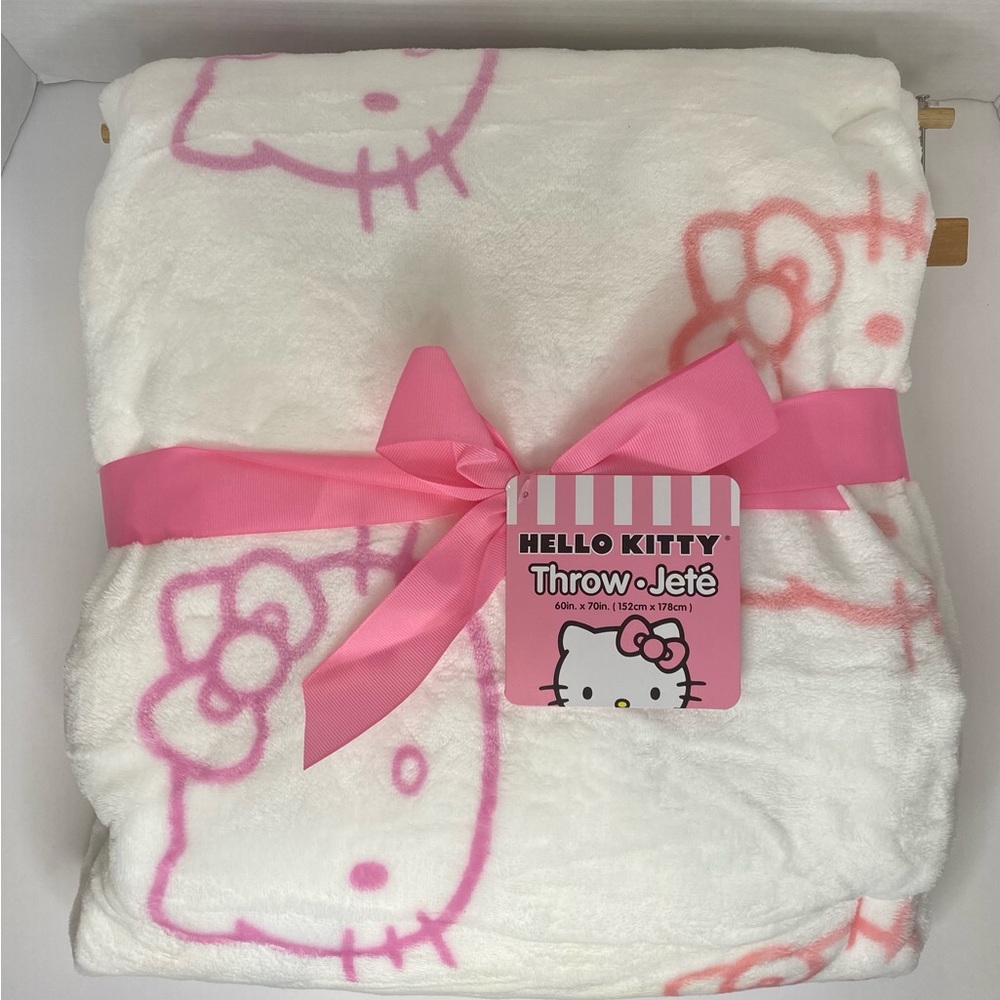 Hello Kitty Plush Multi Colored Throw, 60in X 70in. New